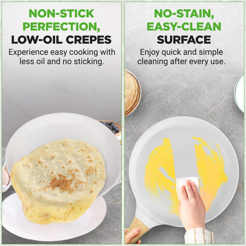 NutriChef heavy-gauge aluminum body delivers durable, even heat