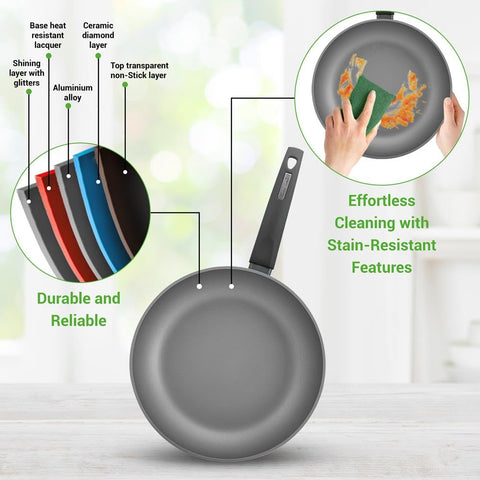 NutriChef 8-inch fry pan compact design for quick tasks