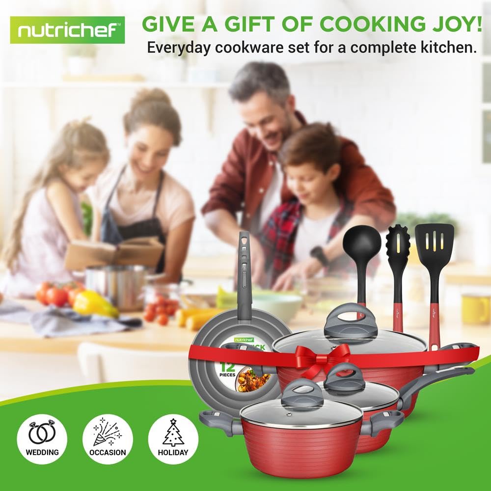 NutriChef pasta fork and spatula set ideal for tossing pasta and flipping veggies