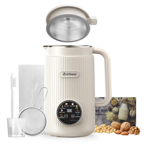 Nutrikeep family-friendly kitchen setup featuring the milk maker.
