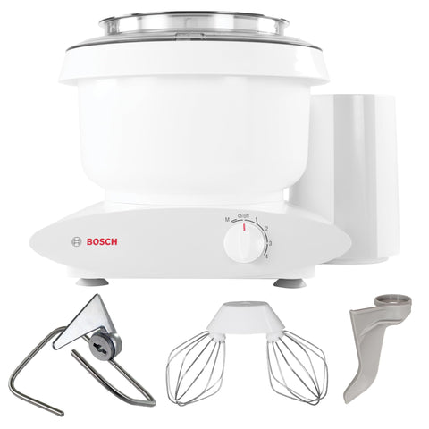 NutriMill Bosch Universal Plus mixer bowl for large-batch mixing and easy cleaning.