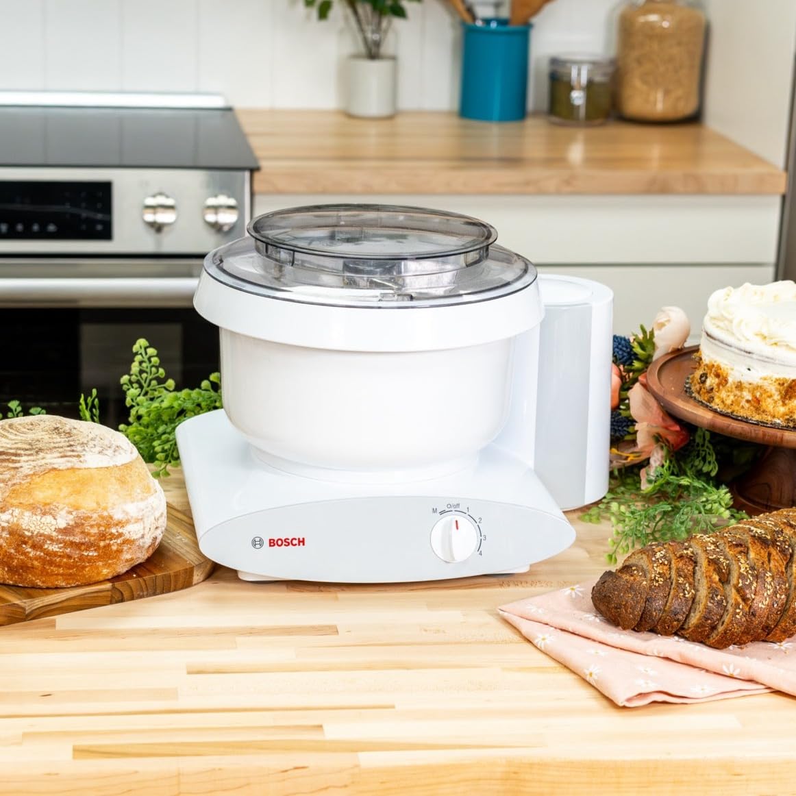 NutriMill Bosch Universal Plus mixer whips deliver light, airy textures for eggs and cream.