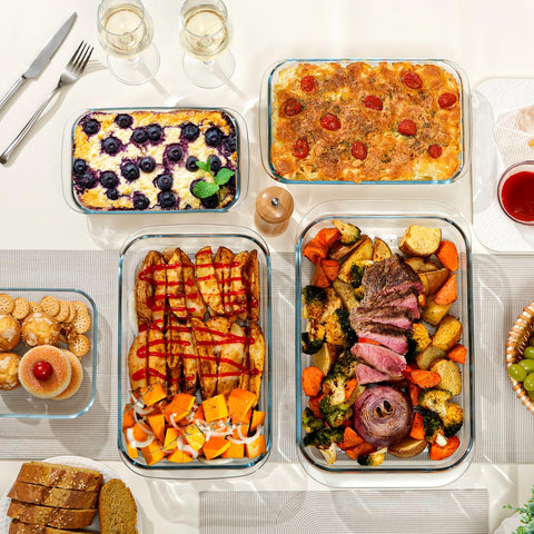 NUTRIUPS 1QT glass baking dish casseroles and desserts with even heating.