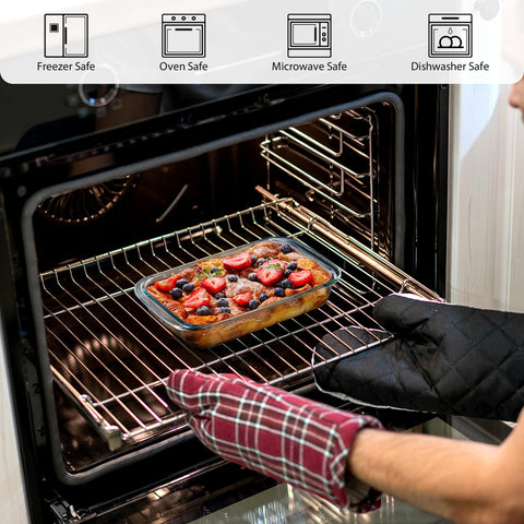 NUTRIUPS 1QT glass baking dish freezer-to-oven setup for make-ahead meals.