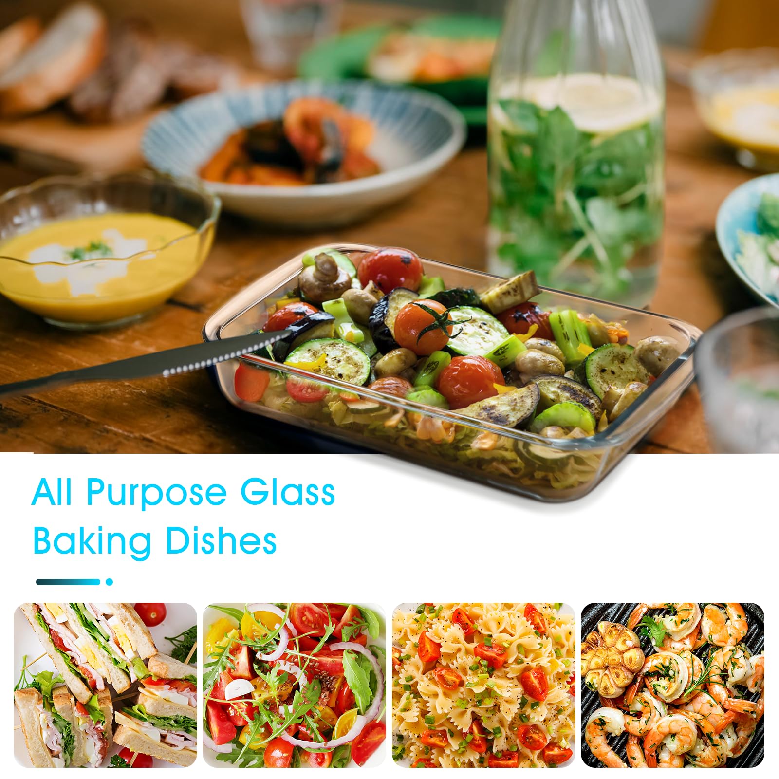 NUTRIUPS 1QT glass baking dish microwave-safe for quick reheating.