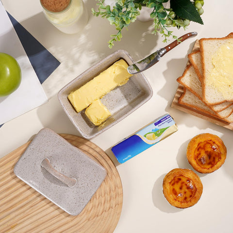 NutriUPS butter dish is freezer-friendly for portion control.