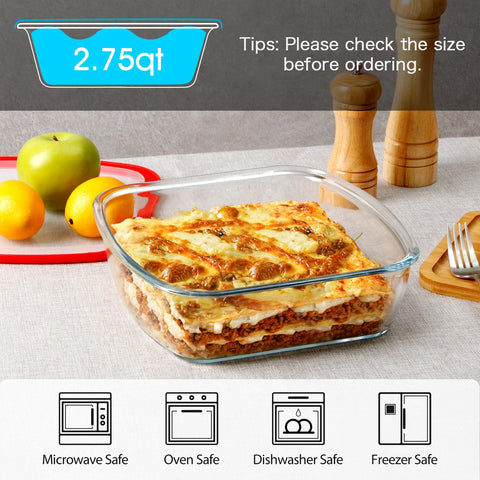 NUTRIUPS deep 2.75 qt dish, great for layered meals.