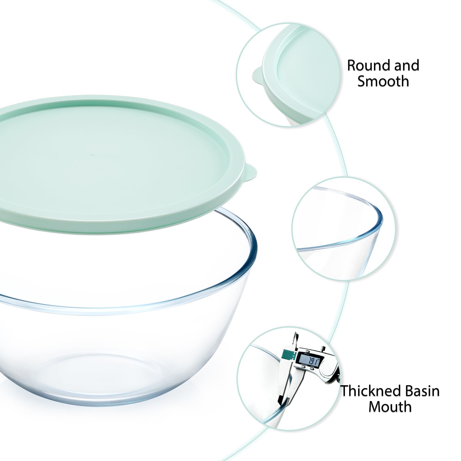 NUTRIUPS deep salad bowl ready for mixing, serving, or chilling.