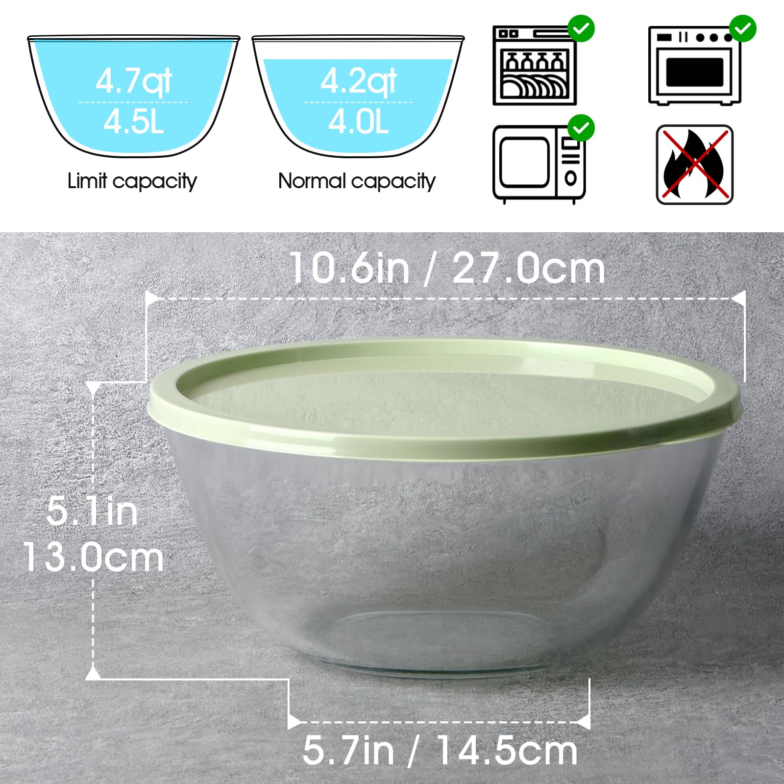 NUTRIUPS deep salad bowl design for generous servings and presentation.