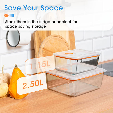 NUTRIUPS dishwasher-safe glass baking dish for quick cleanup after meals.