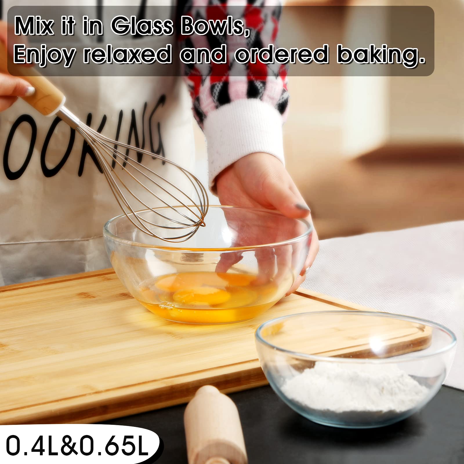 NUTRIUPS glass bowls allow compact nesting for organized cupboards