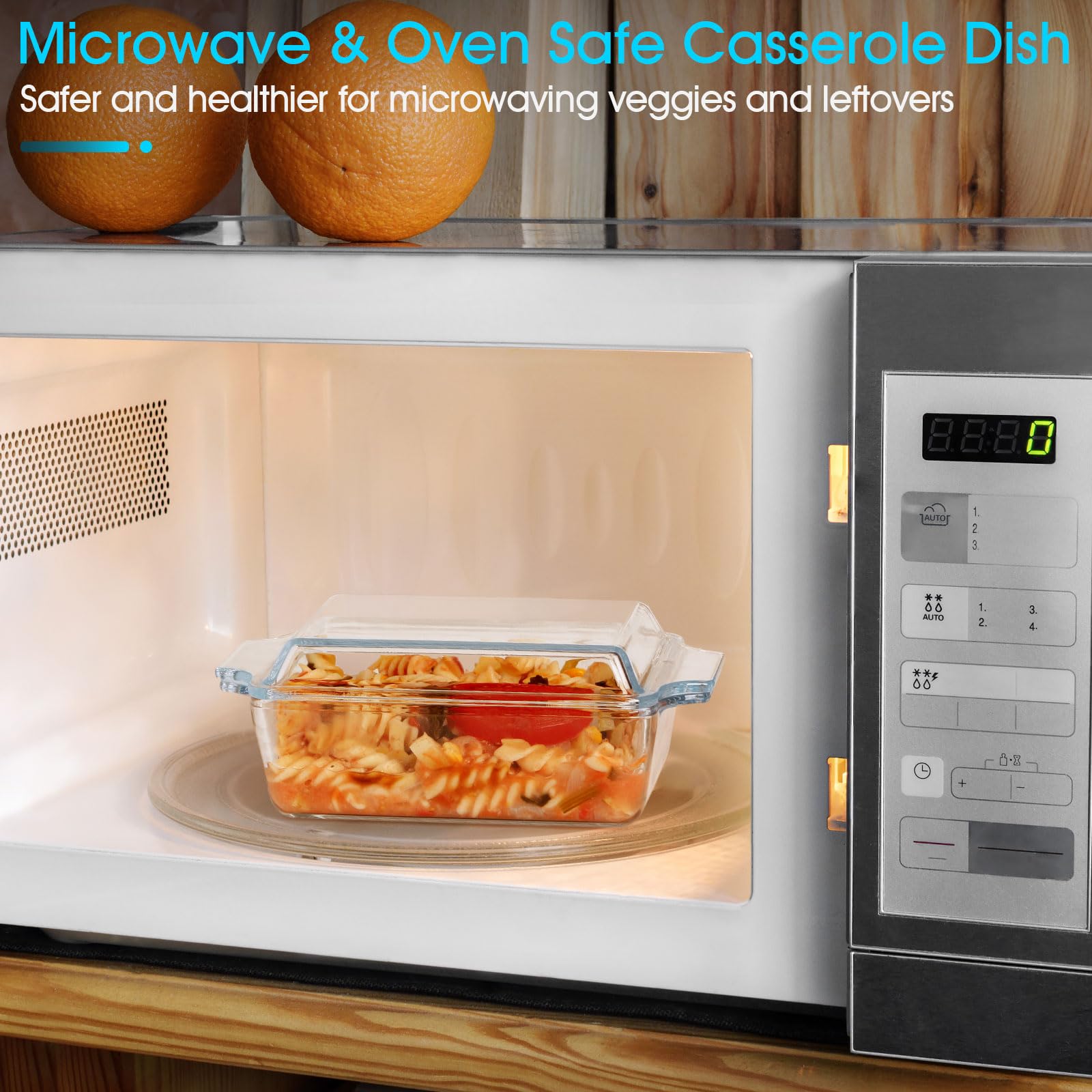 NUTRIUPS easy-cleaning glass casserole with smooth surface