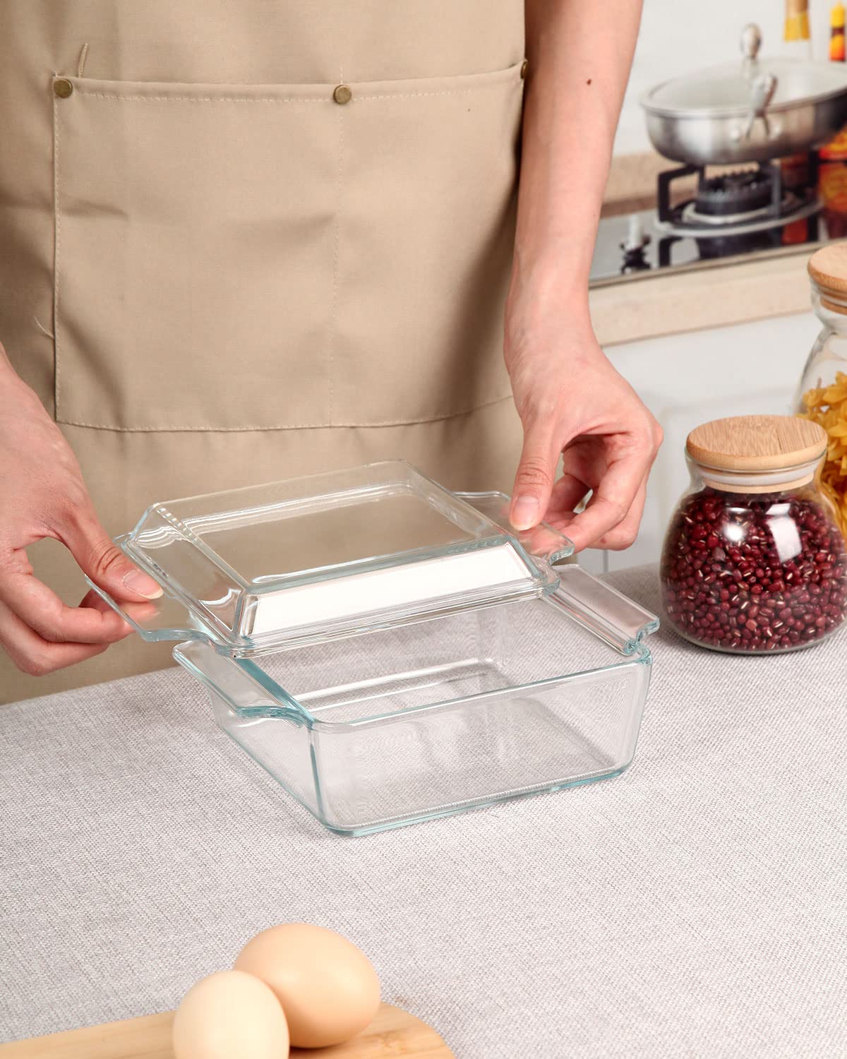 NUTRIUPS gift-ready glass casserole presented as a thoughtful kitchen upgrade