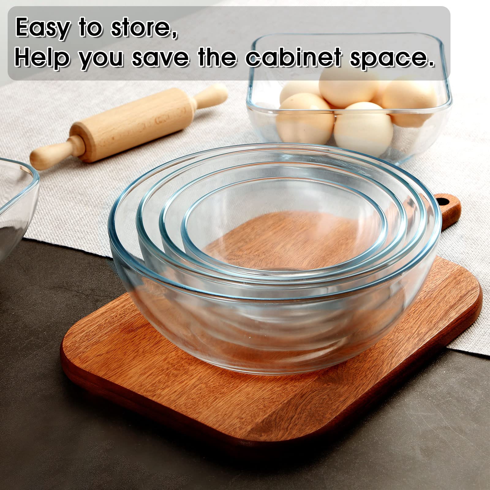 NUTRIUPS gift-ready glass bowls set for kitchen gifts