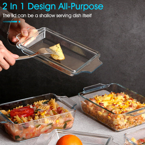 NUTRIUPS glass casserole with roasted vegetables showing clear view inside