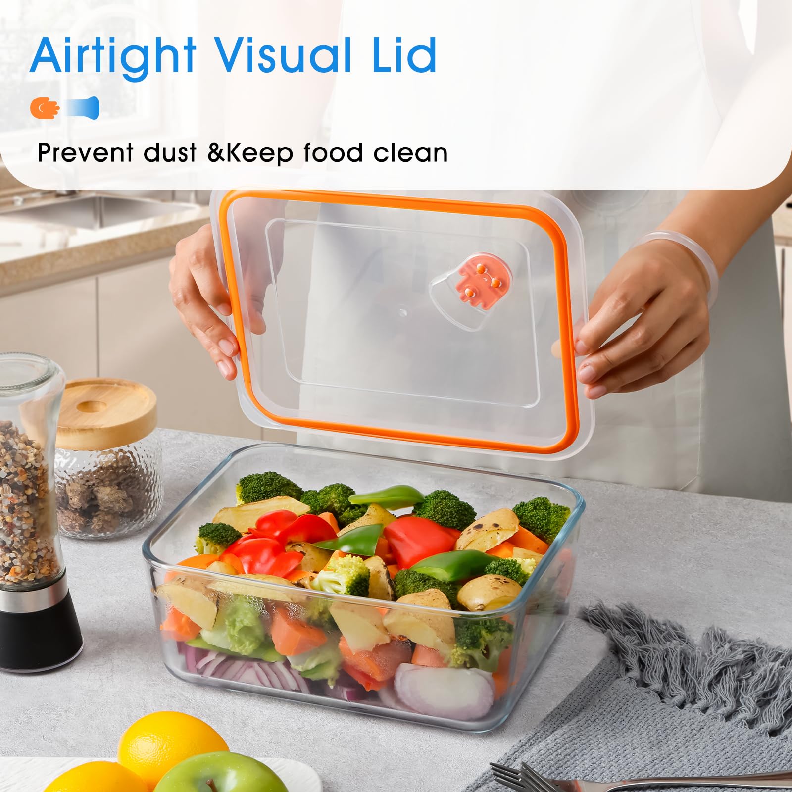 NUTRIUPS nonporous glass surface highlighting hygienic cooking and easy cleaning.
