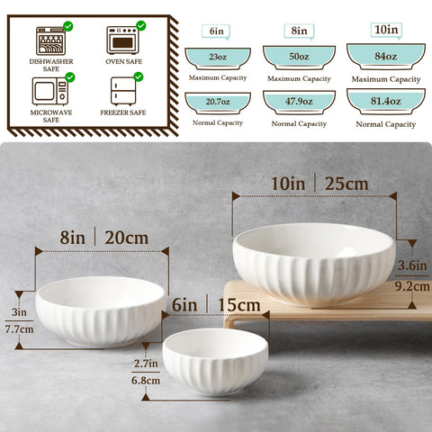 NUTRIUPS Porcelain Bowls with ribbed design add timeless elegance to every table.