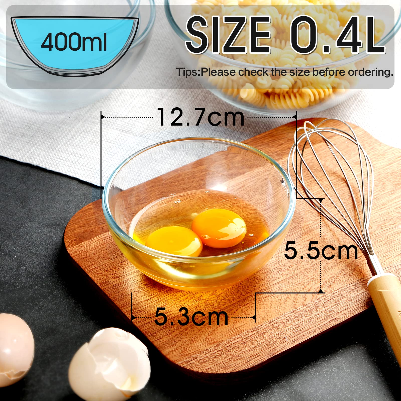 NUTRIUPS dessert bowls, oven-safe tempered glass for warm toppings