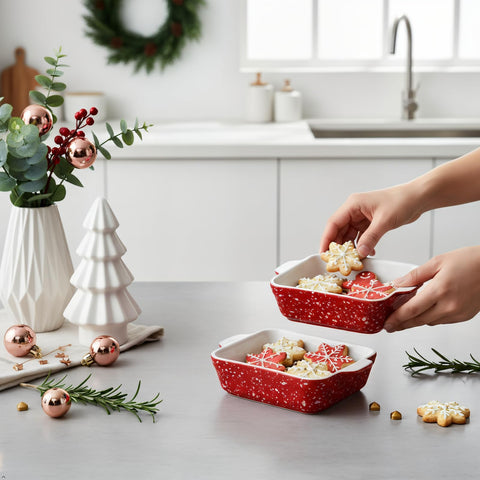 NUTRIUPS two-pack baking dishes for versatile bake-and-serve meals.