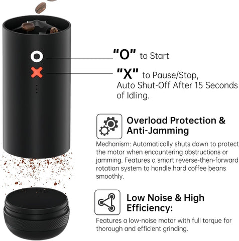 Nuttii Burr Coffee Grinder offers 20 grind settings for versatile brewing.