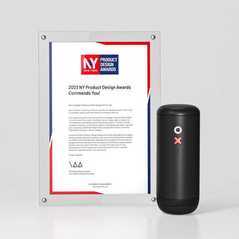 Nuttii Burr Coffee Grinder cleaning brush included for easy maintenance.