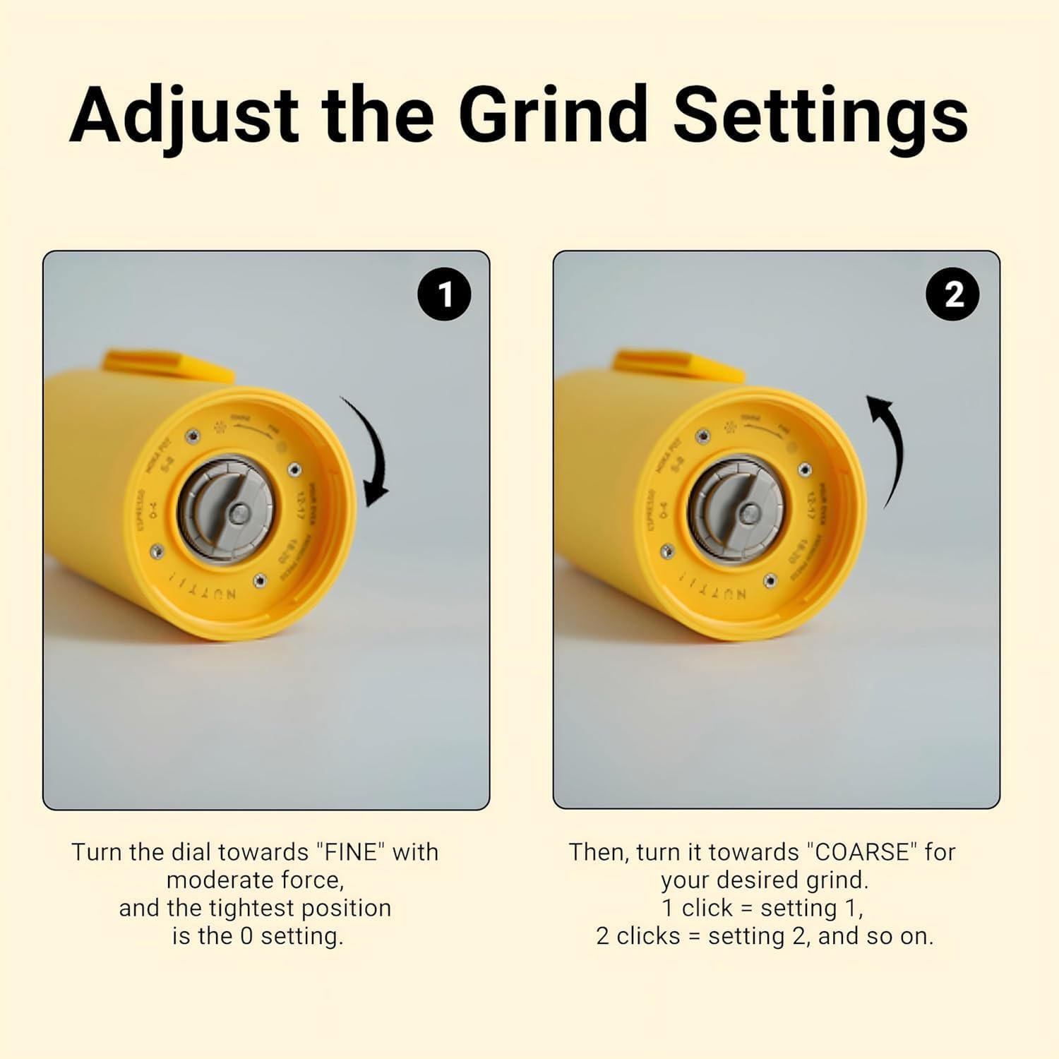 Nuttii Burr Coffee Grinder heat isolation preserves flavor and aroma.