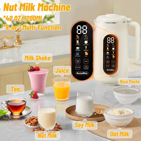 NuttyWhiz 10 blade system delivers ultra smooth blends for creamy dairy alternatives.
