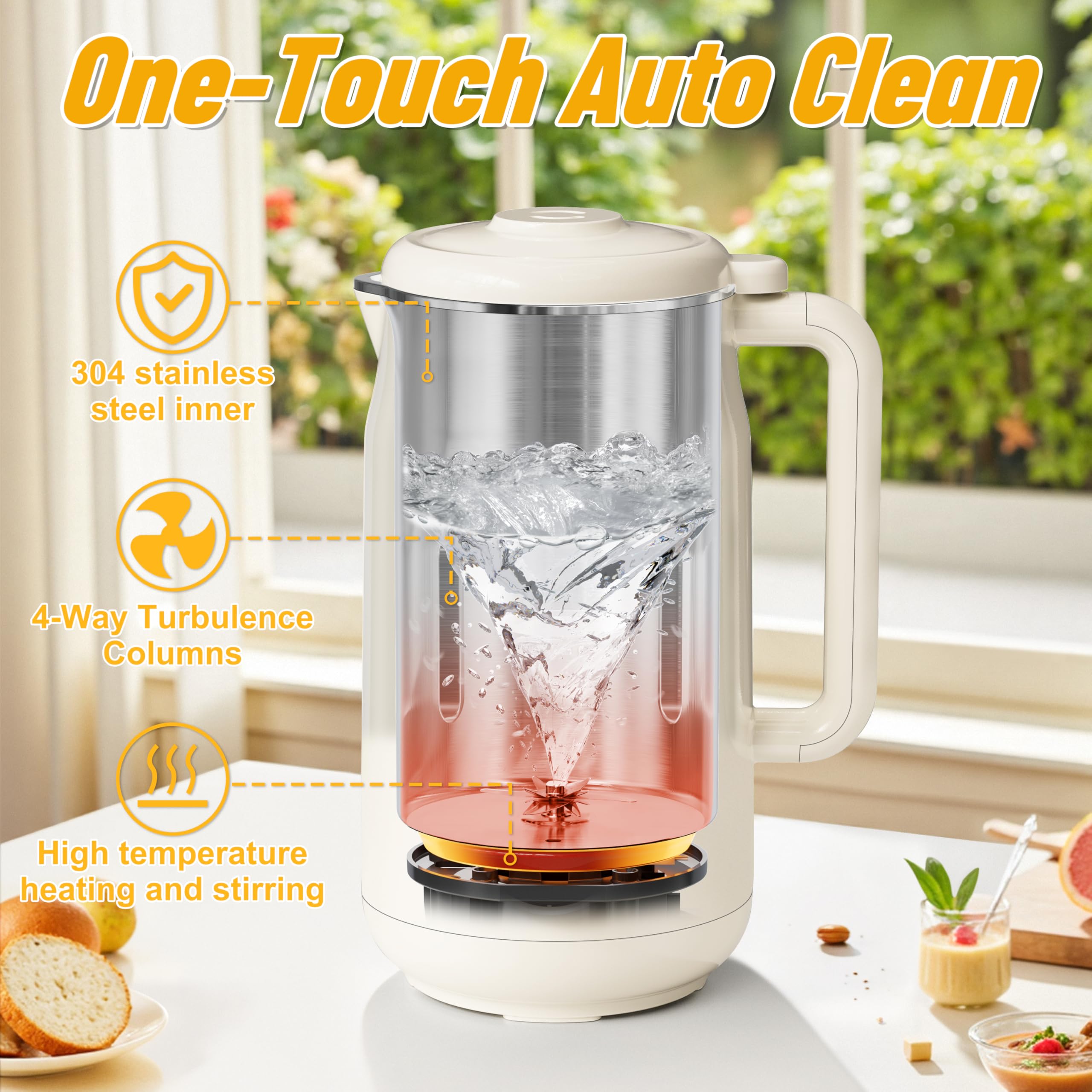 NuttyWhiz auto boil dry protection promotes safe operation during use.