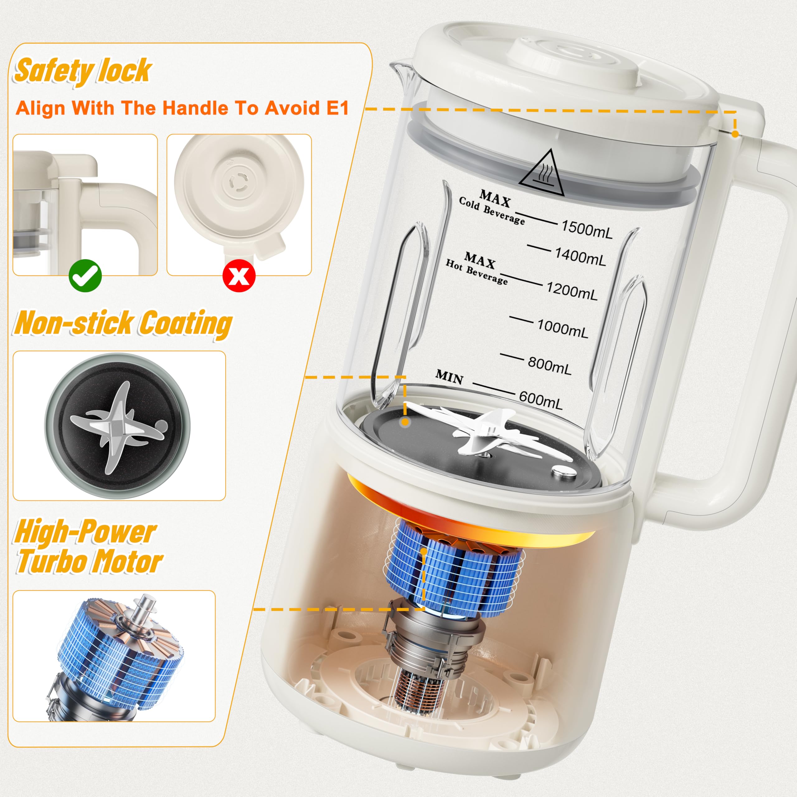 Smart delay start up to 18 hours for overnight milk prep with NuttyWhiz.