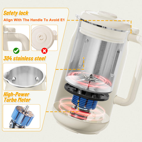 NuttyWhiz self cleaning cycle simplifies cleanup after plant milks.