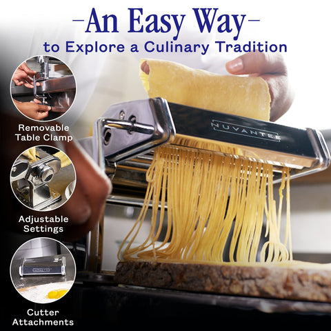 Dough rolls smoothly through Nuvantee machine to shape delicate strands.