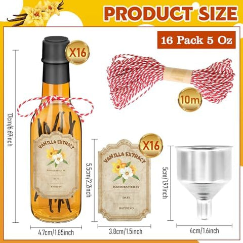 NVioAsport vanilla bottle label stickers for easy gift labeling