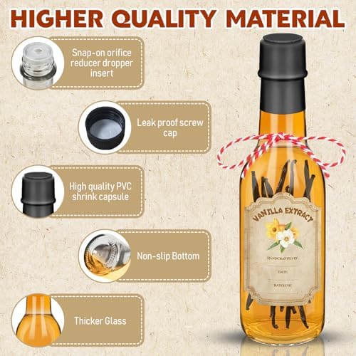 NVioAsport shrink caps on vanilla bottles help create an airtight seal