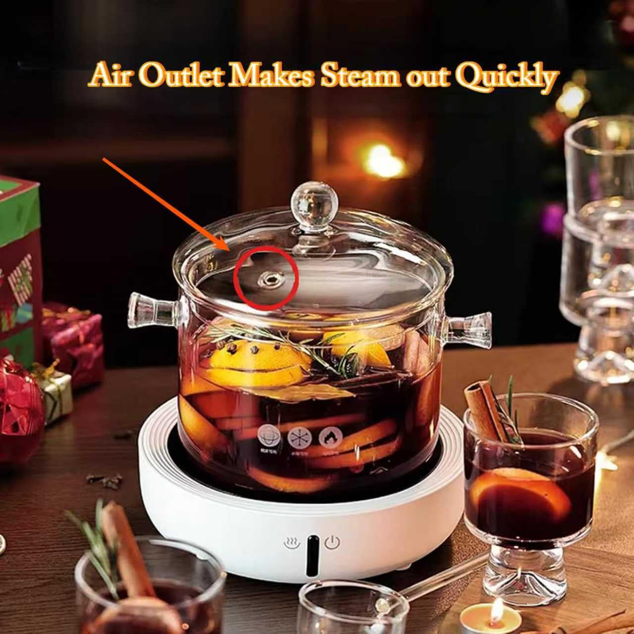 NVLIKNA saucepot on stovetop illustrating versatile heat handling.