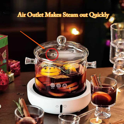 NVLIKNA saucepot on stovetop illustrating versatile heat handling.