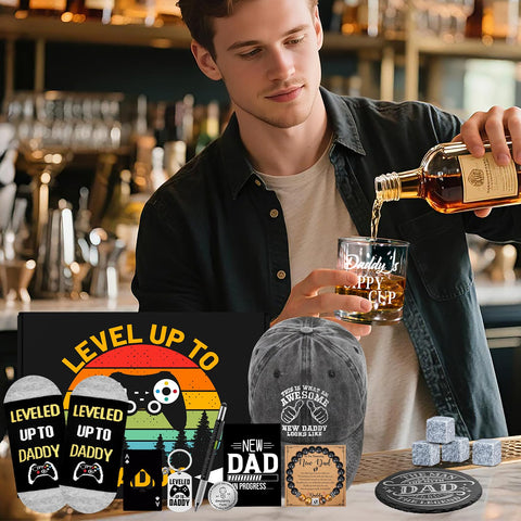 NVTROVI Slate coaster protects surfaces while the gift celebrates fatherhood.