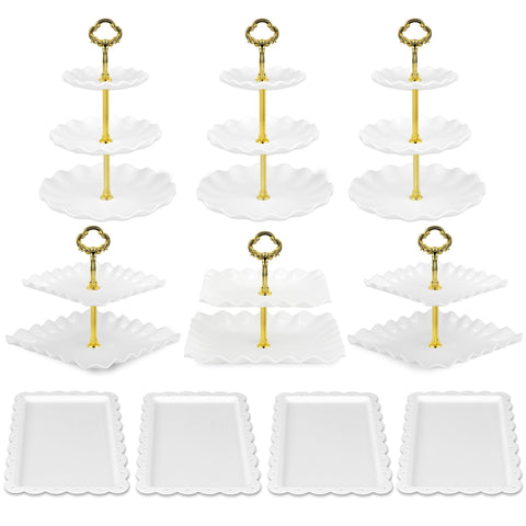 NWK two-tier square cupcake stands create sturdy, stylish elevation.