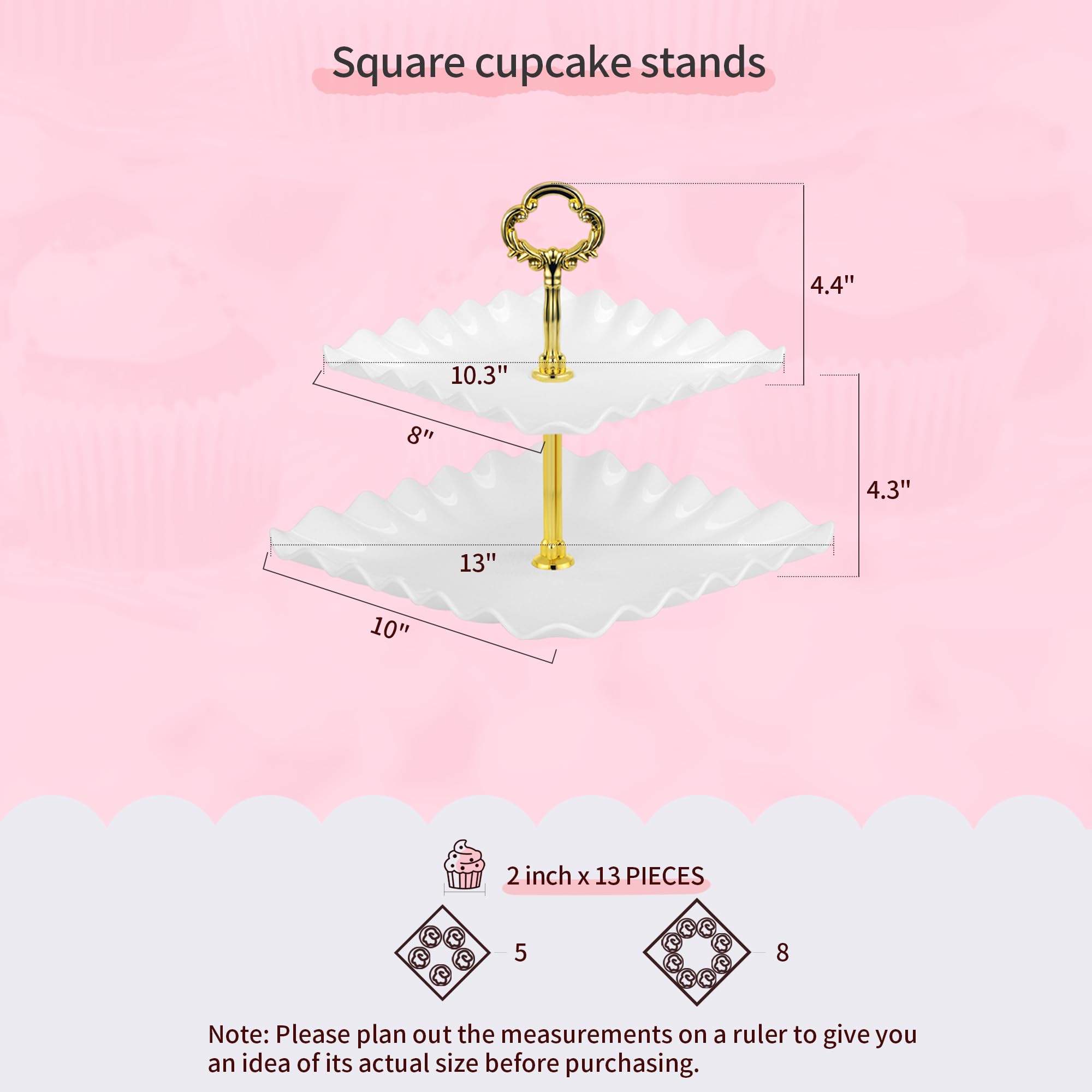 NWK smooth-finish dessert stands ready for a cohesive table setup.