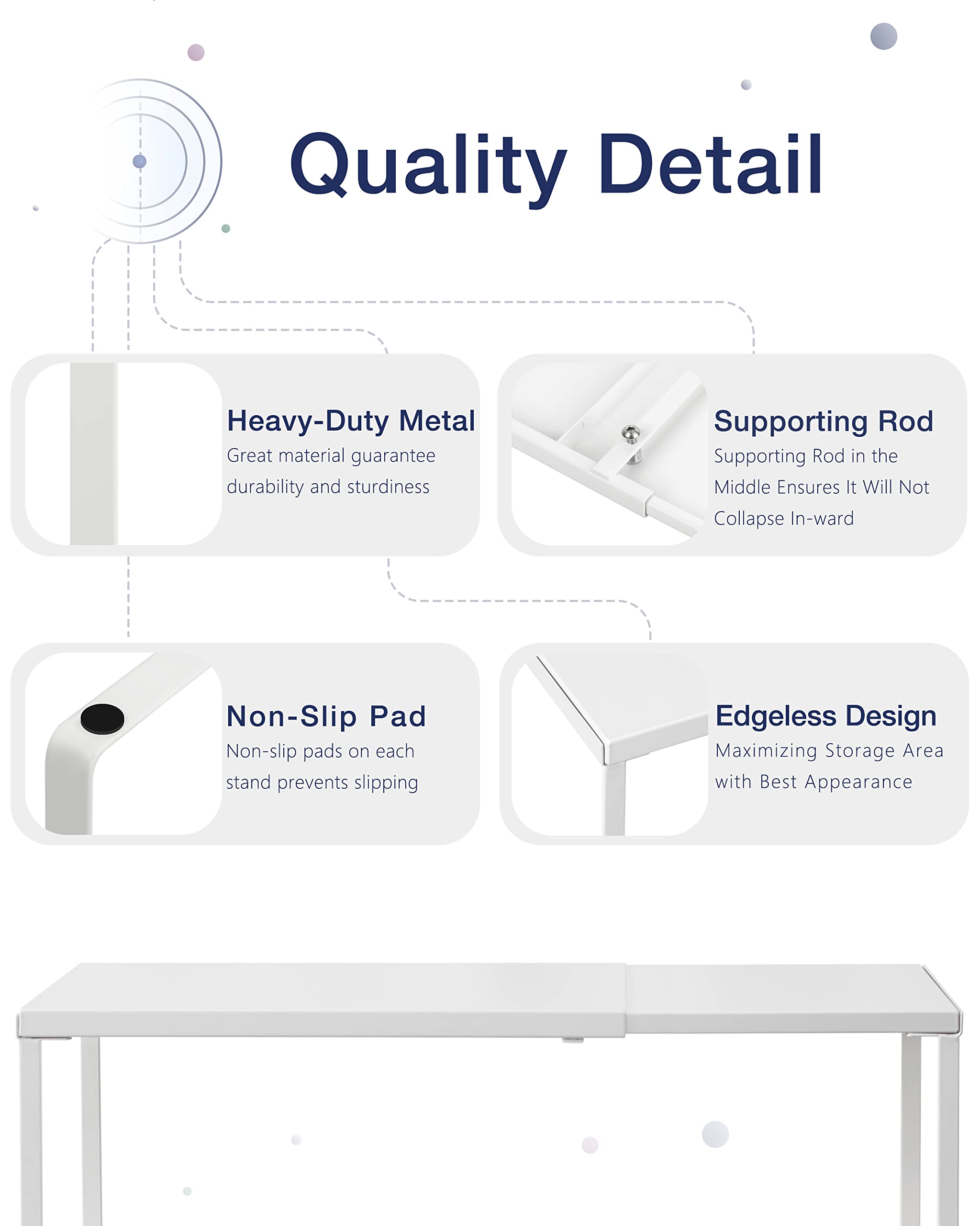 Nxconsu edgeless cabinet shelf showing maximized usable surface area.