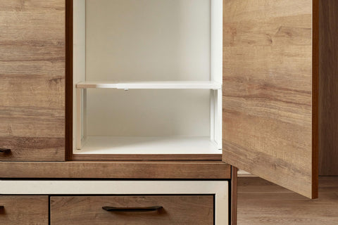 Nxconsu cabinet shelf two-tier stackable setup for extra storage.