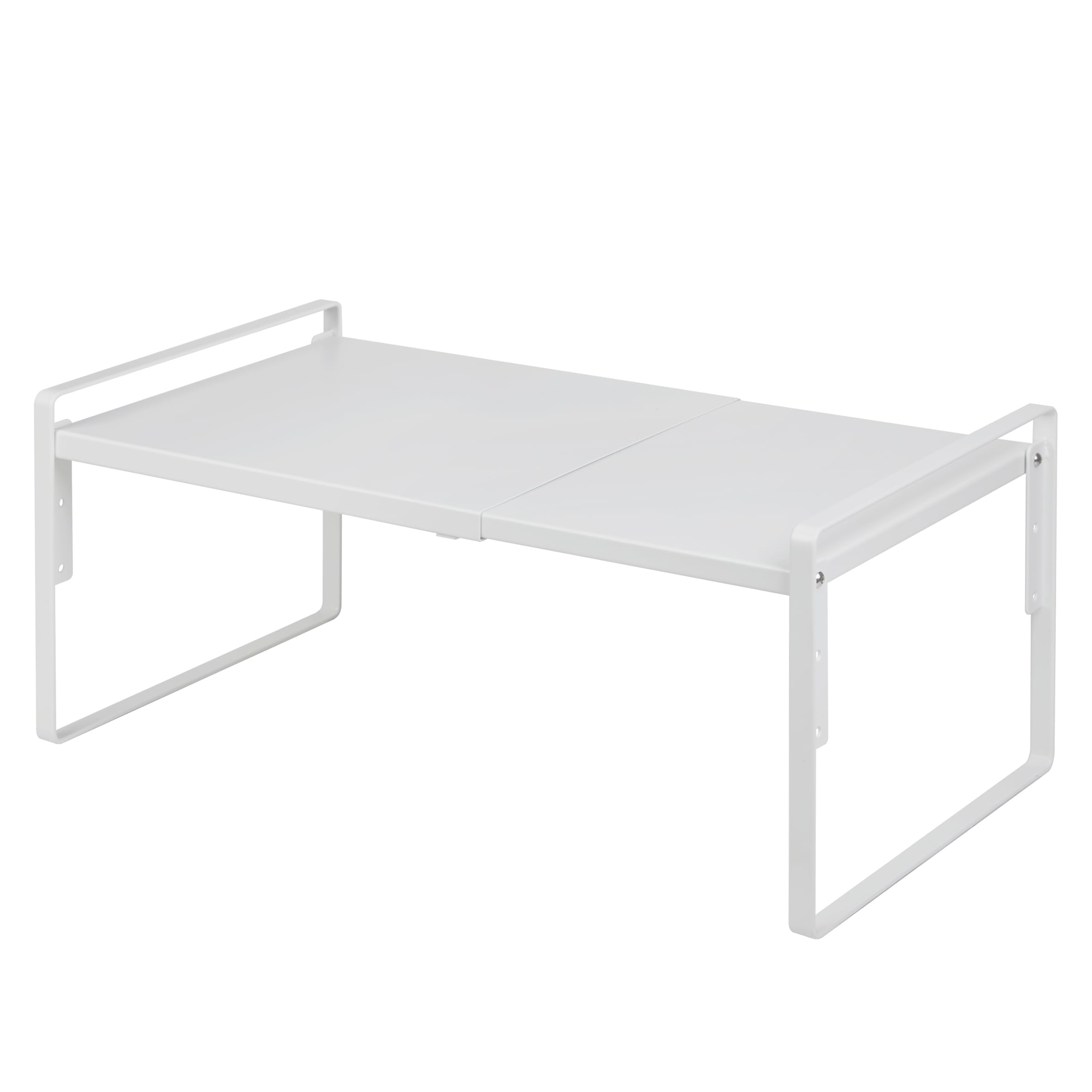 Nxconsu expandable shelf demonstrates wide-width adjustment for flexible kitchen storage.