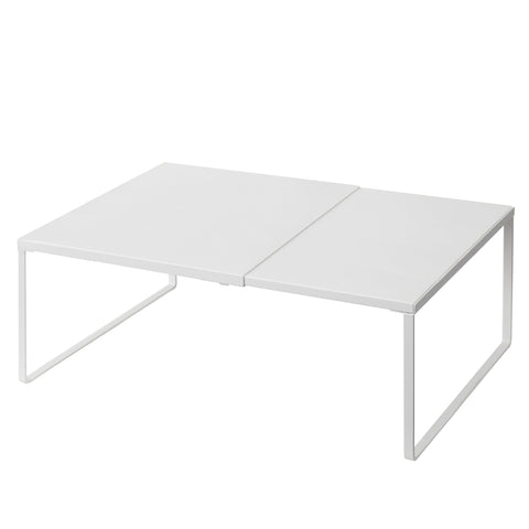 Nxconsu expandable shelf wide showing adjustable width for versatile kitchen storage