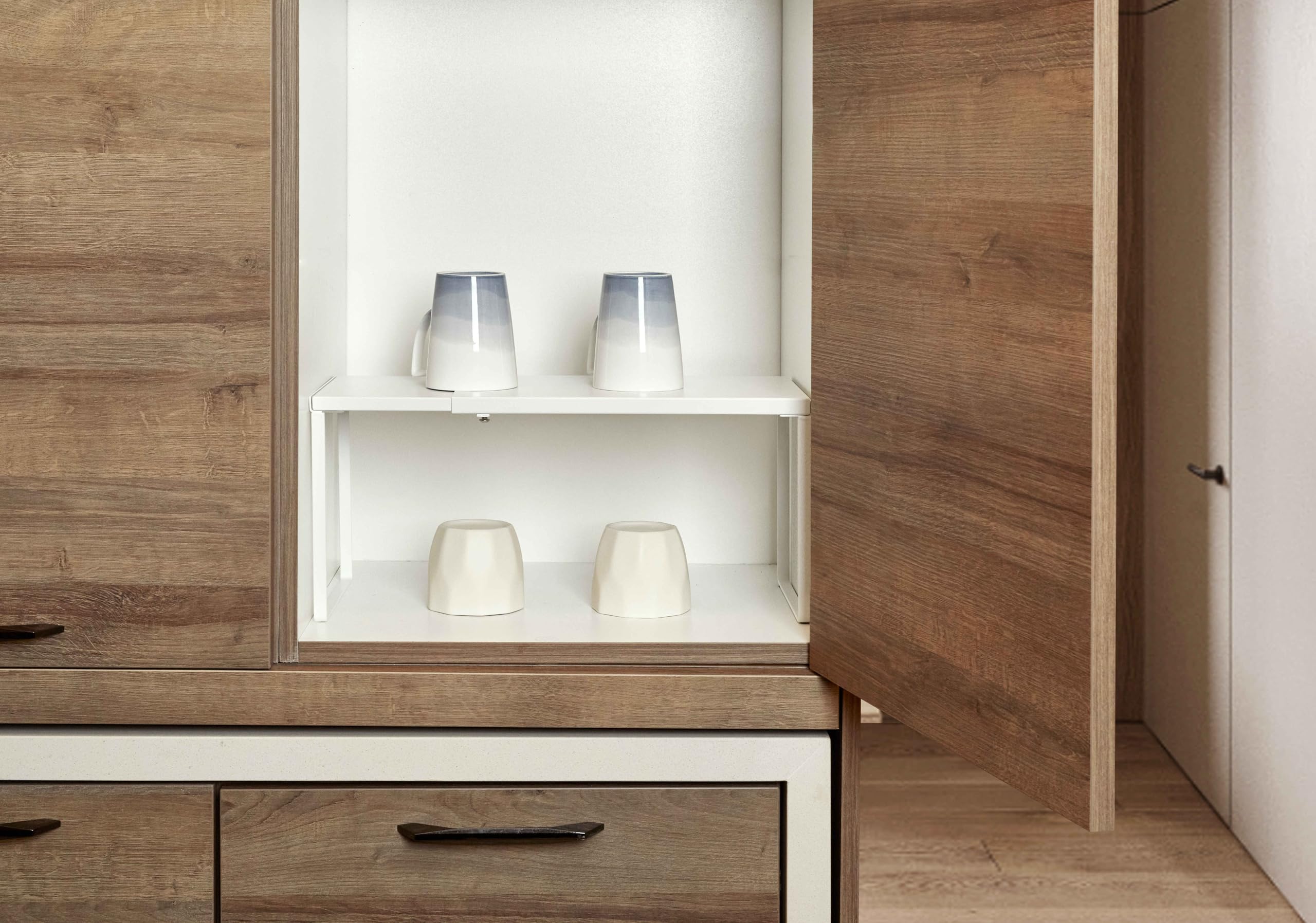 Nxconsu edgeless design shelf with smooth surface for max storage