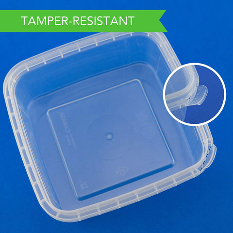 NYHI bulk 20-pack set of square containers for home or cafe use.