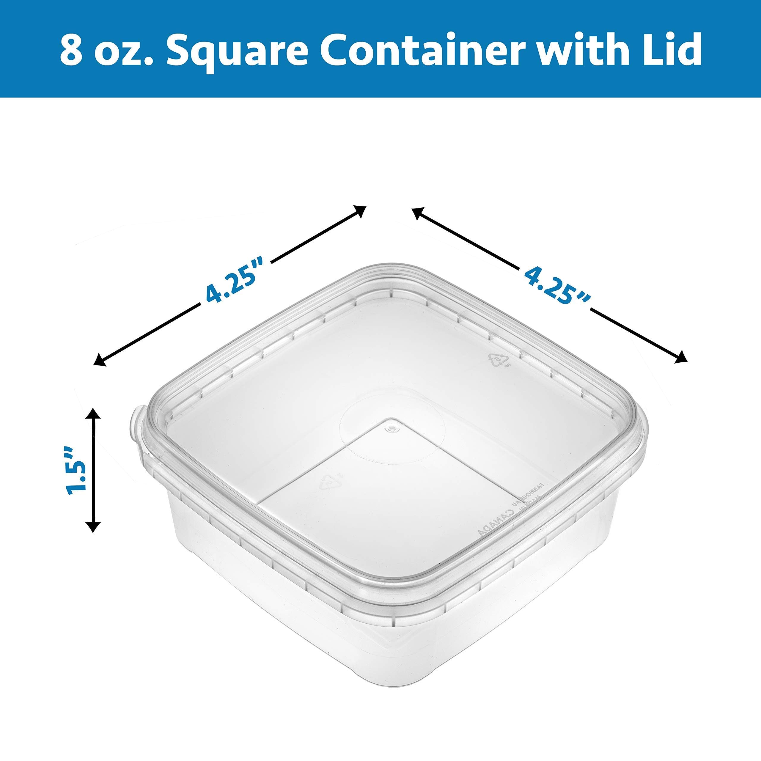 NYHI microwave-safe 8 oz deli container for quick reheating.