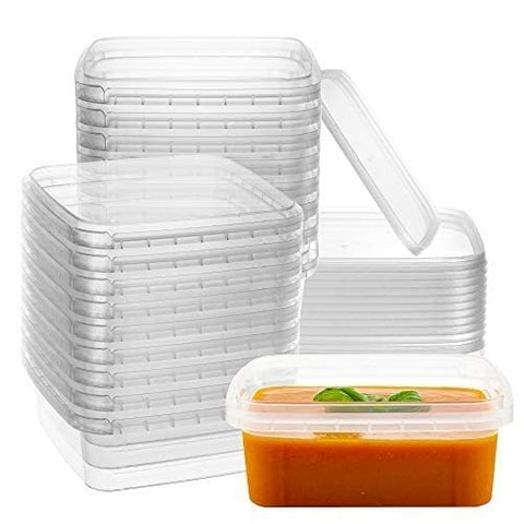 NYHI square deli containers set for pantry storage and organization.