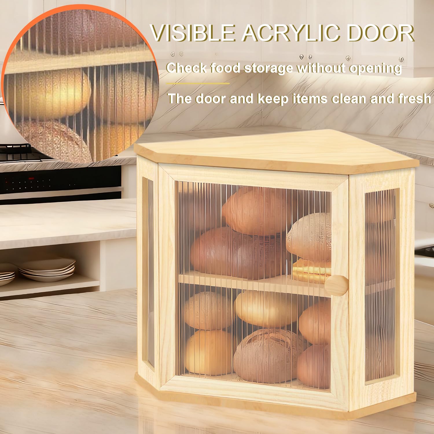 Nykgola bread box adjustable dividers for flexible storage of bread and pastries.