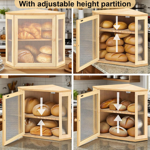 Nykgola bread box wipes clean quickly in busy kitchens.