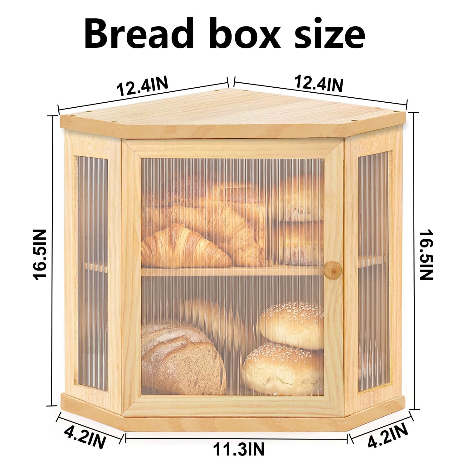 Nykgola corner bread box with non-slip bottom protects countertops.