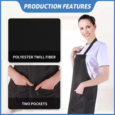 Nymmoata bib apron worn by user, demonstrating universal fit for adults